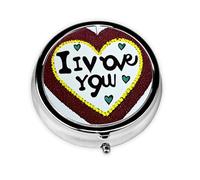 Love Confessions - Caja de medicina pequeña de tres compartimentos, portátil, puede almacenar vitaminas, aceite de pescado y productos de salud.