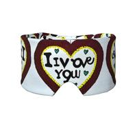 Love Confessions - Máscara de ojeras para dormir con estampado de confesiones, meditación y viajes, transpirable, ajustable y cobertura completa