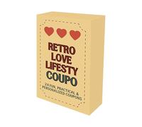 Love Coupon Book - 24 Romantic Vouchers for Date and Valentines, Gift Set with Thoughtful Prompts, Relationship Token for Girlfriend, Husband, Wife, Boyfriend, Him, 2.32x0.79x3.74 inches