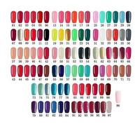 LOVE CRAZY Kit de 4 Esmaltes en Gel Multicolor 53-56 Colores para Manicura Francesa, Semipermanentes, UV LED