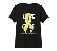 Love Cure Hope Yellow Ribbon Sarcoma Cancer Awareness Camiseta Premium