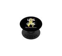 Love Cure Hope Yellow Ribbon Sarcoma Cancer Awareness PopSockets PopGrip Adhesivo