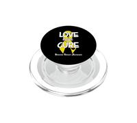 Love Cure Hope Yellow Ribbon Sarcoma Cancer Awareness PopSockets PopGrip para MagSafe