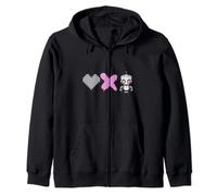 Love Death Robots - Pink Pixel Heart, X y lindo robot Sudadera con Capucha