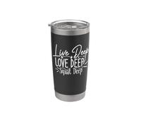 Love Deep Live Sentadilla profunda Entrenamiento profundo Fitness Vaso térmico de acero inoxidable de doble pared