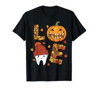Love Dental Life Cute Tooth in Hat with Pumpkin and Fall Camiseta