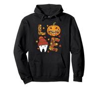 Love Dental Life Cute Tooth in Hat with Pumpkin and Fall Sudadera con Capucha