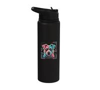 Love Dogs - Gráfico de cara de perro para dueños de perros que aman a los perros Stainless Steel Insulated Water Bottle