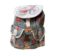 Love EMVY Mochila de lona bohemia para mujer, diseño floral, ciervo, elefante, París, azteca, bicicleta, con cordón, para viajes, escuela, universidad, Bicicleta., 33 X 36 X 15 Cm, Casual