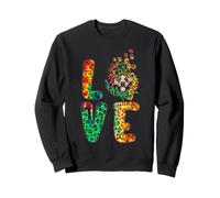 Love English Mastiff Dog Sunflower Tie Dye Funny Puppy Lover Sudadera
