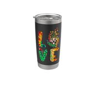 Love English Mastiff Dog Sunflower Tie Dye Funny Puppy Lover Vaso térmico de acero inoxidable de doble pared