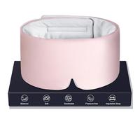 LOVE EYE Máscara de dormir de seda de hielo para dormir de lado, cubierta acolchada de seda de hielo para dormir con banda ajustable, completamente opaca, suave, regalos para hombres y mujeres (rosa)