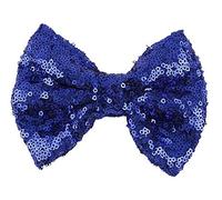 Love Fairy Girl's Lovely Fashion Bow Hairpin Sequins Hair Clip for Daily Life Travel Party Festivals (Royal Blue)