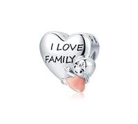 Love Family Charm 925 Sterling Silver Charm Fits For Pandora Bracelet, European Charms Bracelet, Women Gift