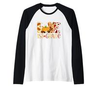 Love First Grade Happy Fall Thanksgiving Women 1st Teacher Camiseta Manga Raglan