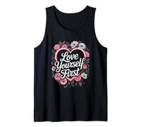 Love First Yourself Floral Heart Rosas Sellove Camiseta sin Mangas