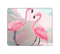 Love Flamingo - Alfombrilla de mouse para juegos, 7 x 8.6 pulgadas, multicódigo