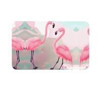 Love Flamingo - Tapete de diatomeas para baño, ducha, tapete resistente al desgaste para cocina, entrada, alfombra de bienvenida, sala de estar