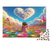 Love Flowers 1000 Piece for Adults Kids Girl in Flower Field Fun Present Activity for Home Wall Decor 38x26cm 1000pcs