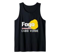 Love Fogo Cabo Verde con bandera de Cabo Verde Mapa Camiseta sin Mangas