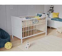 Love For Sleep Cuna de Madera,Cuna para bebé 120x60cm Convertible en Cama Juvenil: 3 Niveles de Regulación y Colchón de Espuma con Funda Premium de Aloe Vera