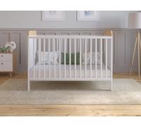 Love For Sleep Cuna de Madera para bebé 120x60 cm Blanco-Pino - Convertible en Cama Infantil - Altura Ajustable - Cuna evolutiva para recién Nacido y niño pequeño