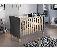 Love For Sleep Francis Cuna Convertible en Cama 120x60 cm con Colchón de Espuma y Barandilla de Seguridad - Juego Completo de Madera para Bebé