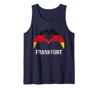 Love Frankfurt City Bandera Retro Alemania Camiseta sin Mangas
