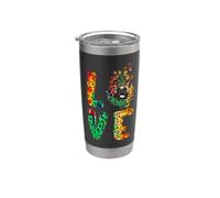 Love French Bulldog Dog Sunflower Tie Dye Funny Puppy Lover Vaso térmico de acero inoxidable de doble pared