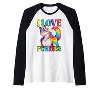 Love Furries Lobo Orgulloso Peludo LGBTQ Gay Fursona Peludas Camiseta Manga Raglan