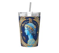 Love Goddess - Taza térmica cónica con pajita, perfecta para uso en el gimnasio o para llevar contigo