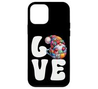 Love Graphic Patchwork Coffee Cup Gnome For Coffee Drinker Carcasa para iPhone 12 mini