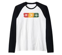 Love Greater Than Hate Humor Matemáticas Igualdad STEM Camiseta Manga Raglan
