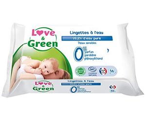 Love & Green - Amor y verdes Sensitive Wipes 56 Piezas