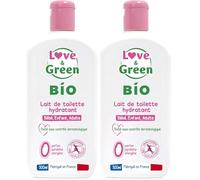 Love & Green Lait de toilette 500ml BIO 500 ml de crema (Paquete de 2)