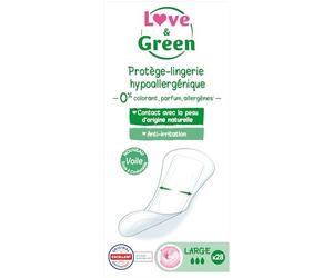 Love & Green - Protector para slips (tamaño grande, 28 unidades)