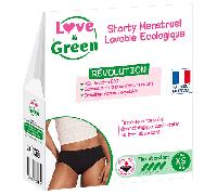 Love & Green Short Menstrual Lavable Ecológico Talla 36 Flujo Abundante