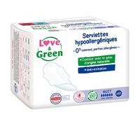 Love & Green Toallas de Noche Hipoalergénicas 0% x10