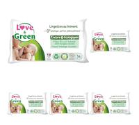 Love & Green Toallitas de lino saludables y ecológicas - Paquete de 280 toallitas - Certificado Cosmo Natural por Ecocert y FSC - Embalaje reciclable