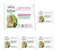 Love & Green Toallitas ecológicas - Paquete de 275 toallitas - Certificado Cosmo Natural por ECOCERT y FSC