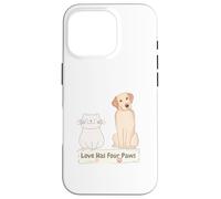 Love has Four Paws.El Perro y el Gato Tienen Cuatro Patas. Carcasa para iPhone 16 Pro