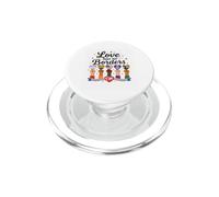 Love Has No Borders Igualdad Inclusión Gráfico Inspirador PopSockets PopGrip para MagSafe