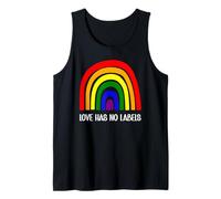 Love Has No Labels Rainbow Pride Igualdad Inclusión Diseño Camiseta sin Mangas