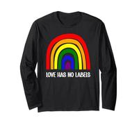 Love Has No Labels Rainbow Pride Igualdad Inclusión Diseño Manga Larga