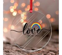 Love Has No Limits - Adornos colgantes gay LGBT para el Día del Orgullo del Mes, Desfile, Arte de Pared, Panel Acrílico, Decoración de Recuerdo para Ventana, Patio, Sala de Estar, Oficina, Adorno