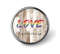 Love Has No Limits Gay Round Brooch Pin Badge Lapel Tie Pin for Women Men Office Worker Teacher Decor