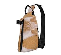 Love Heart Beach Lemon Slices Diagonalmente Sling Bag, Crossbody Sling Backpack Shoulder Chest Bag para Mujeres Hombres, Travel Hiking Daypack