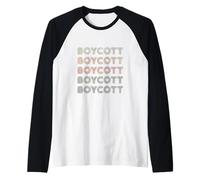 Love Heart Boicot Tee Grunge Estilo Vintage Boicot Negro Camiseta Manga Raglan