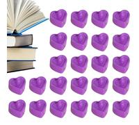 Love Heart Candles - Durable and Beautiful, Heart Shape Tealights, Heart-Shaped Candle Lights | Valentines Love Heeart Flameless Tealight Candles for Valentine's Day Birthday