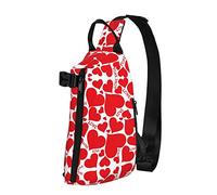 Love Heart Love Heart Diagonally Sling Bag, Crossbody Sling Backpack Shoulder Chest Bag para Mujeres Hombres, Travel Hiking Daypack